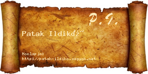Patak Ildikó névjegykártya