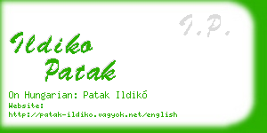 ildiko patak business card
